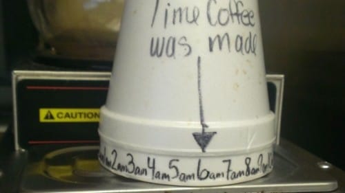 what time was the coffee made