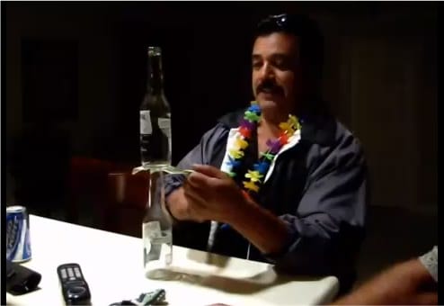 $1 between two bottles trick