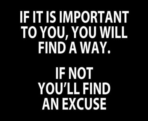 making excuses