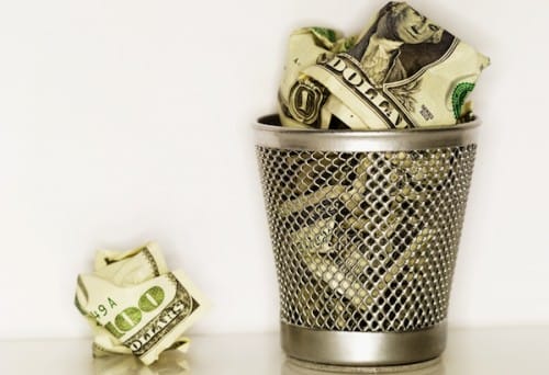 throwing away money