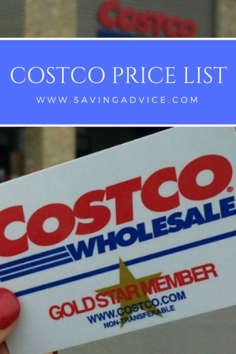 Costco Price List