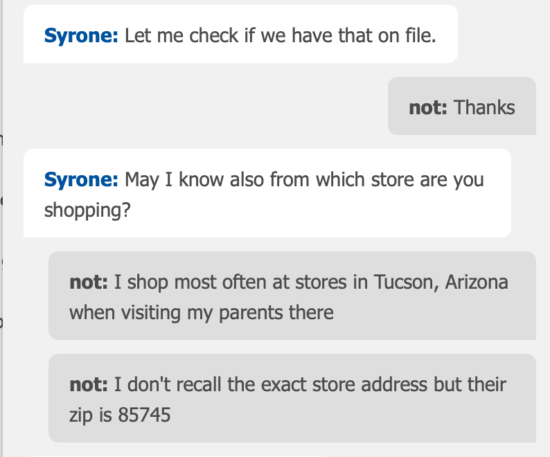 Albertson's Chat