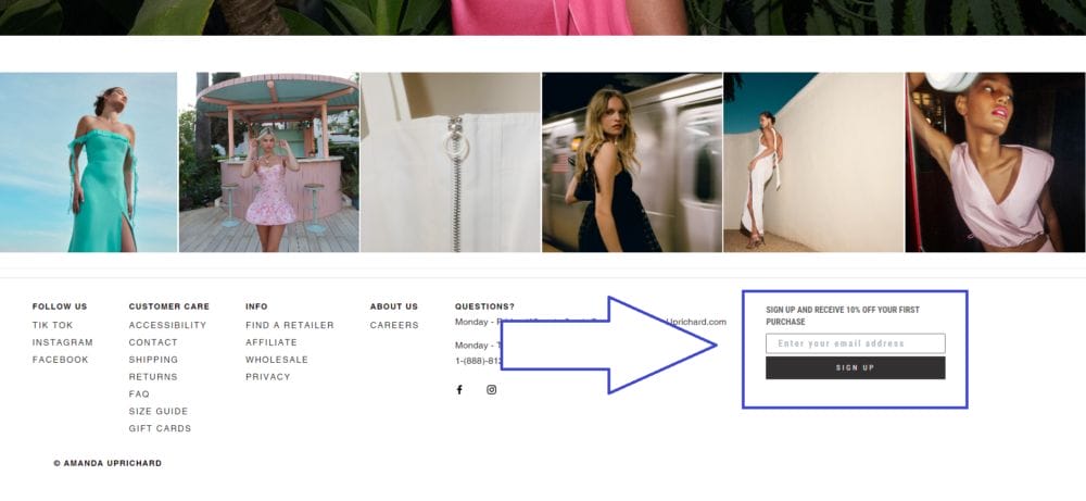 Amanda uprichard email sign up