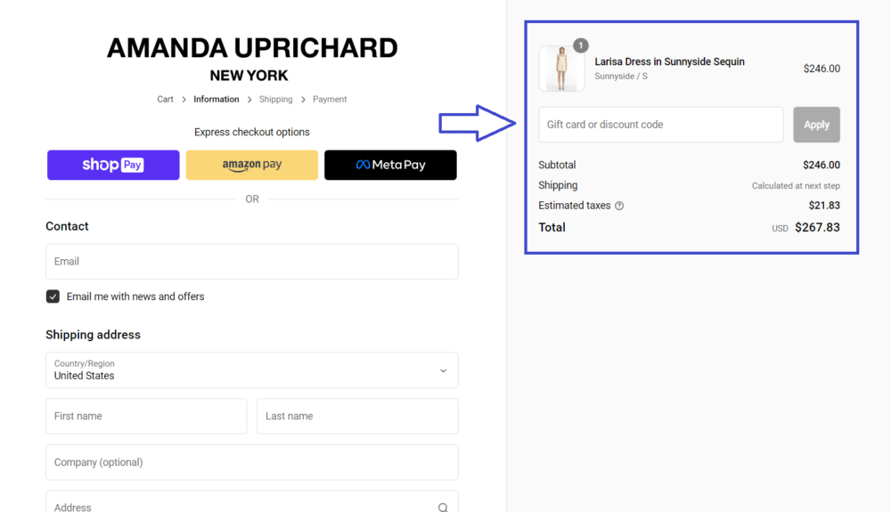 amanda uprichard checkout