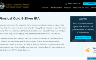 Augusta precious metals screenshot