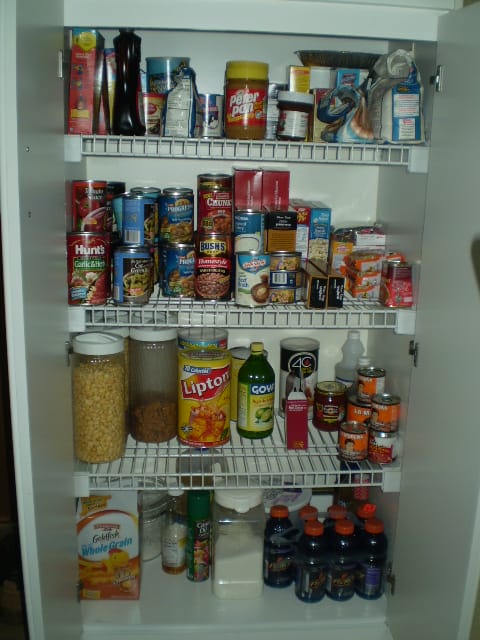 Pantry storage for bulk foods.