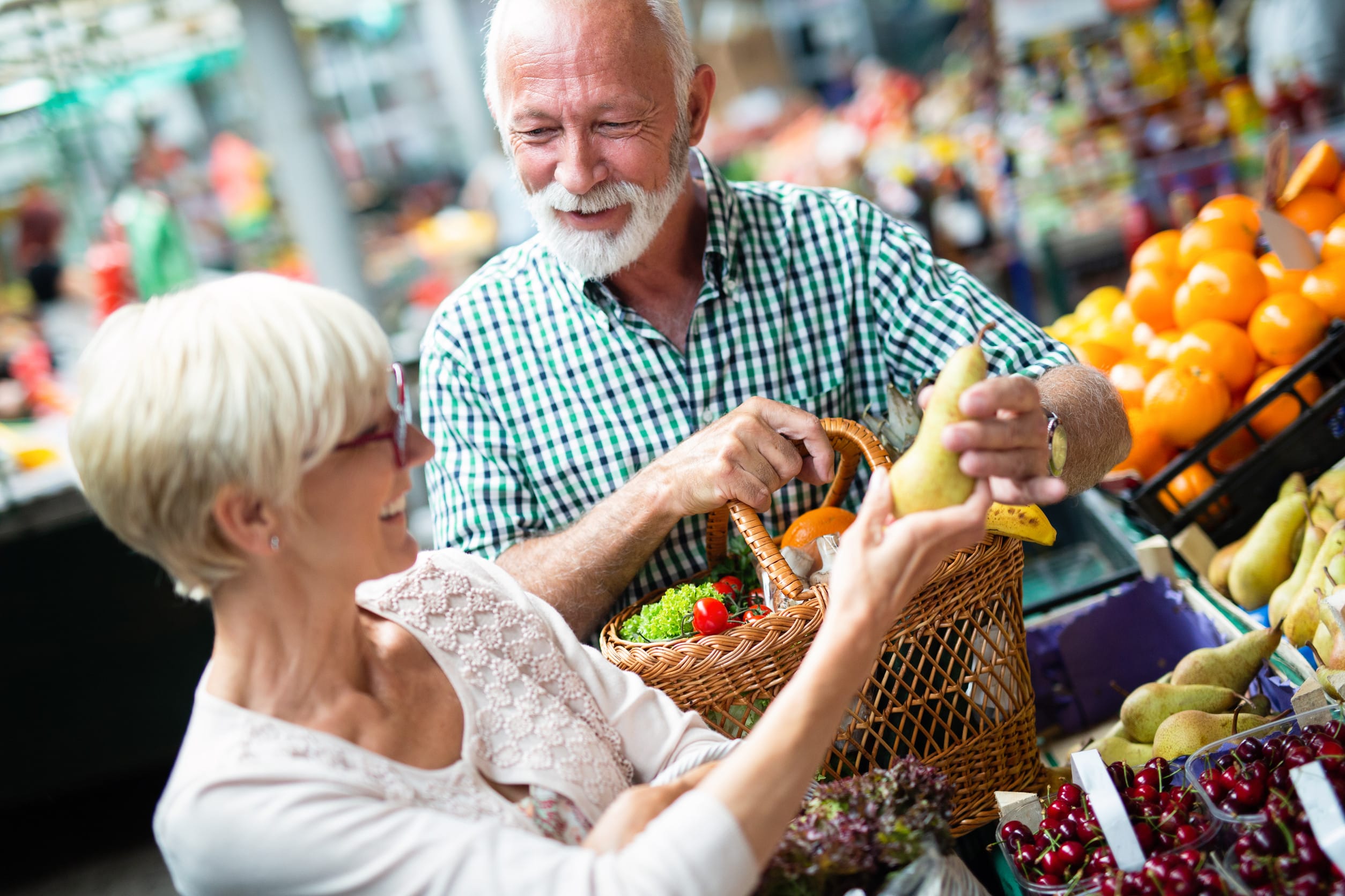 senior too friendly too strangers at grocery store
