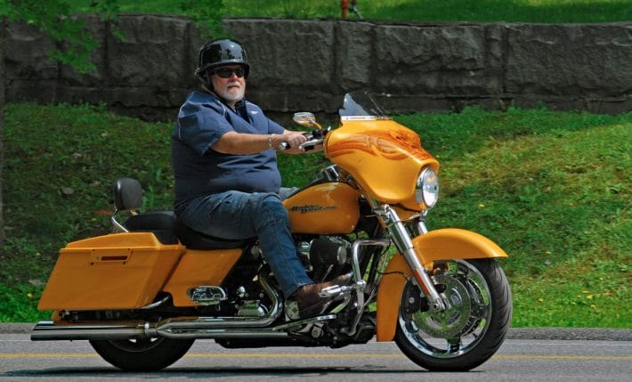 Old Man On Motorcycle