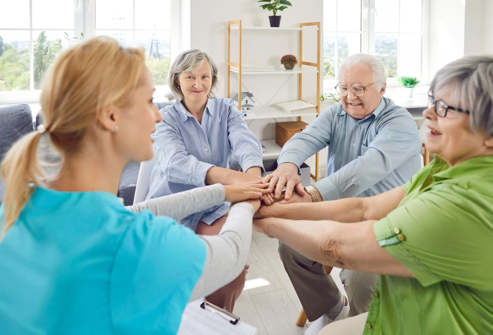 seniors in a continuing care facility